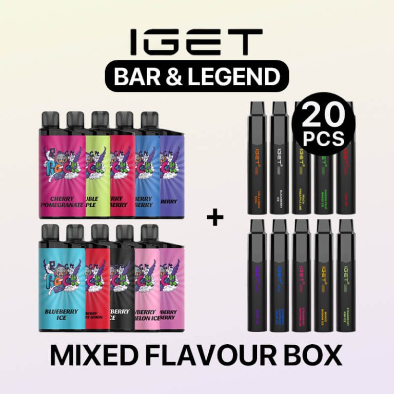 Mixed Flavour Box 20% OFF- IGET Bar & Legend (20PCS)