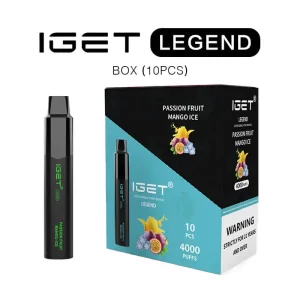 iget legend 4000 puffs passion fruit mango ice bundle 10pcs