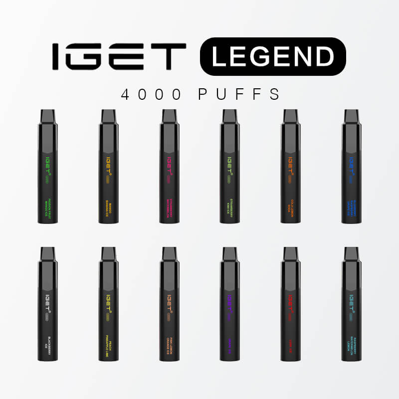 IGET Legend Vape | Provides 4000 Puffs and 20+ Flavours In Stock