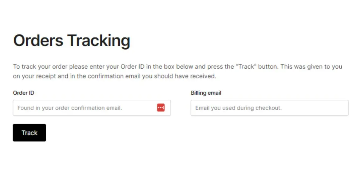 orders tracking display