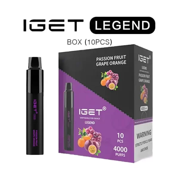 passion fruit grape orange iget legend bundle 10pcs